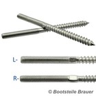 Stockschrauben M5-M10  Metrische Rechts Links Gewinde u Holzgewinde Edelstahl A4
