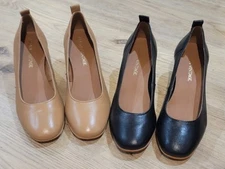 Crown Vintage Womens Clanton Pump Heel Black & Brown Size 8 M Lot of 2