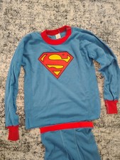 Vintage 80s Kids Underoos Superman Pajamas Size XL