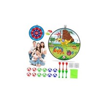 Dart Board for Kids Ages 4-8 - 29" Double-Sided Dart Board with DINO NUMBER