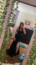 Women's Lace Mermaid Prom Dresses Long with Slit Mermaid Spaghetti Straps Backle