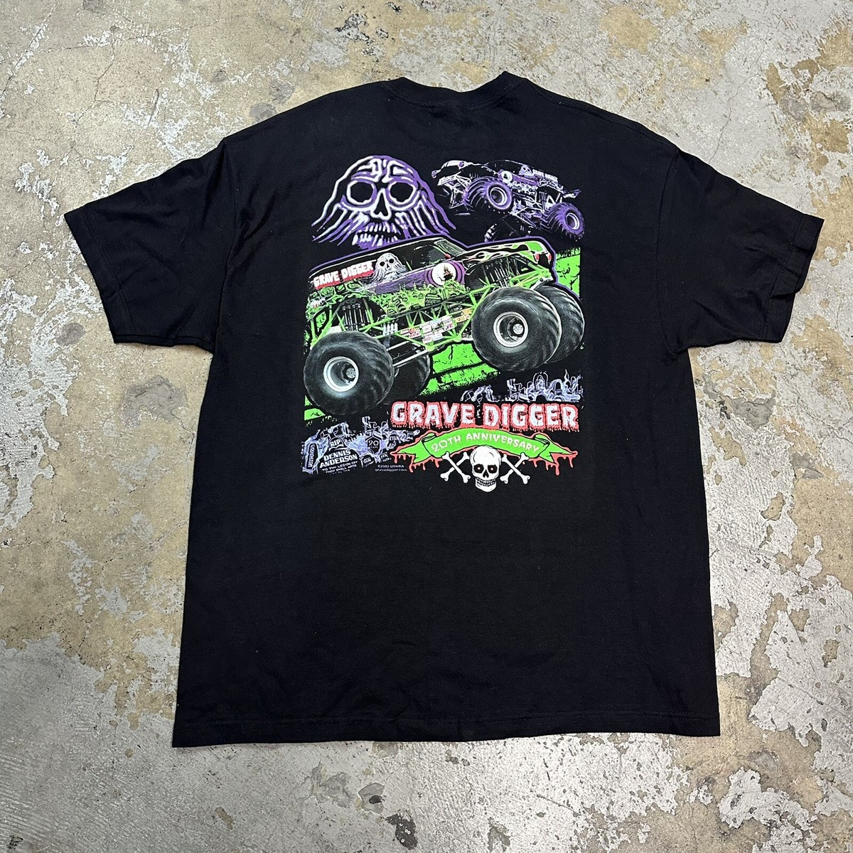 NWOT Vintage 2002 Grave Digger 20th Anniversary Black Tee NWOT Vintage 2002 Grave Digger 20th Anniversary Black Tee