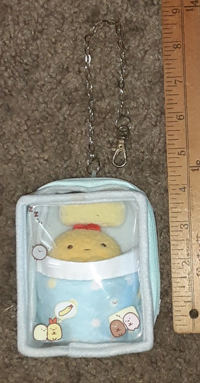 San-X Sumikko Gurashi Keychain Plush Ebifurai-no-shippo Fried Shrimp Tail Sushi