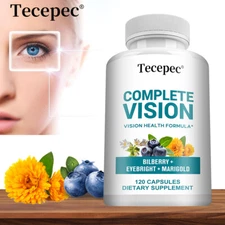 Vision Health Supplement - Bilberry, Eyebright + Marigold - Protect Vision