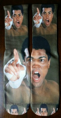 Custom Muhammed Ali Point Dry Fit socks gamma laney X XII Fighter bred