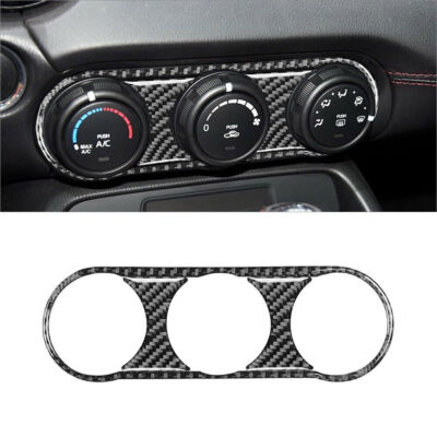 Inner Climate Control Cover Trim For Mazda MX-5 Miata 2016-20 Vinyl Carbon Fiber
