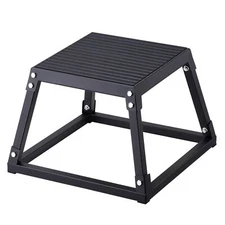 12 Inch Steel Plyometric Jump Box Anti-Slip Fitness Exercise Step Up Box