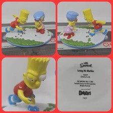 bart simpson & millhouse the simpsons losing his marbles figurine coalport