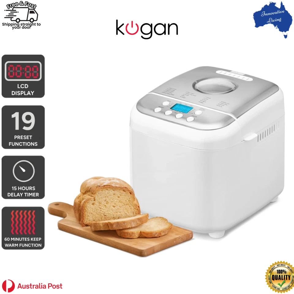 Kogan Bread Maker, White, Bread Makers, Appliances