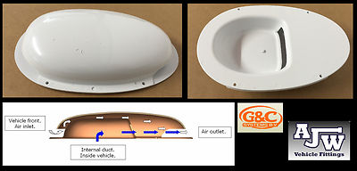 Roof Scoop Vent Duct Type Ventilator Plastic Van Bus Caravan Horsebox Motorhome