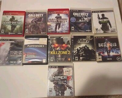 Ps3 Shooter Game Bundle, Call Of Duty, Medal Of Honor, Killzone, & More. 