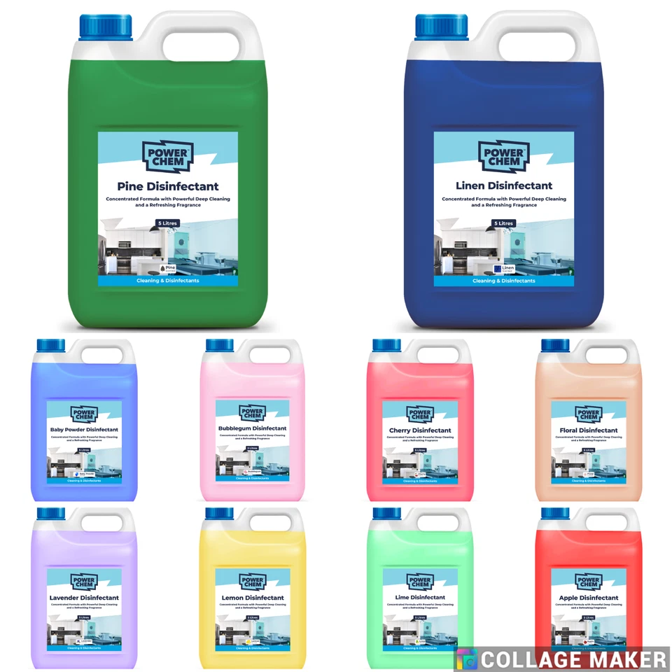 POWERCHEM DISINFECTANT ANTIBACTERIAL Pet Dog Kennel Stable Patio Floor Car Washroom Office