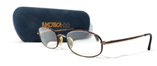 Luxottica Titanium, Italy 1521 4048 Eyewear 51-19-135 Brown metal eyeglass frame