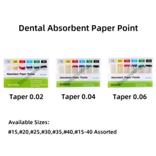 Dental Endo Absorbent Paper Points Endodontic Root Canal Taper 0.02/0.04/0.06