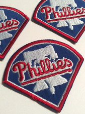 Philadelphia Phillies Baseball Clothing Embroidered Iron On Patch Qty 3 NEW