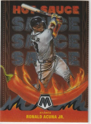 2022 Panini Mosaic #HS-4 Ronald Acuna Jr. Hot Sauce