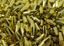 500 pcs Metallic Gold Plastic Elongated Bicone 18mm x 6mm Craft Beads
