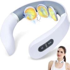 Auxoliev Electric Pulse Neck Massager With Heat Pain Relief 9 Modes Deep Tissue