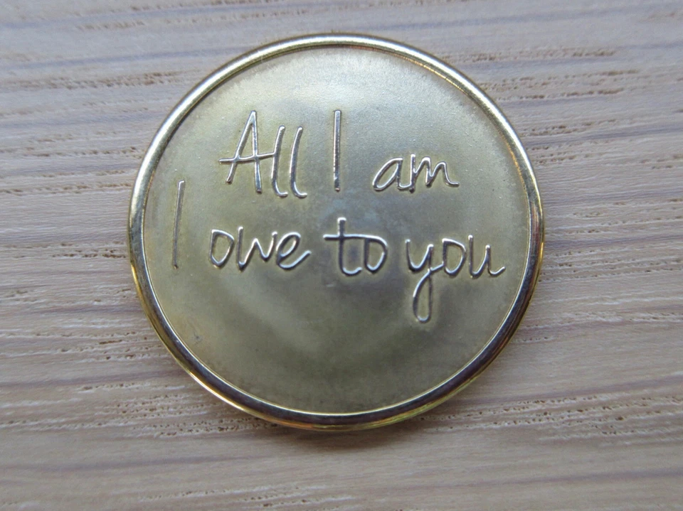 Moneda Moneda Moneda MI MONEDA Mediana Oro Amarillo Sobre Rosa Inoxidable/Debido a Ti NUEVA DIFÍCIL DE ENCONTRAR Foto 4 de 4