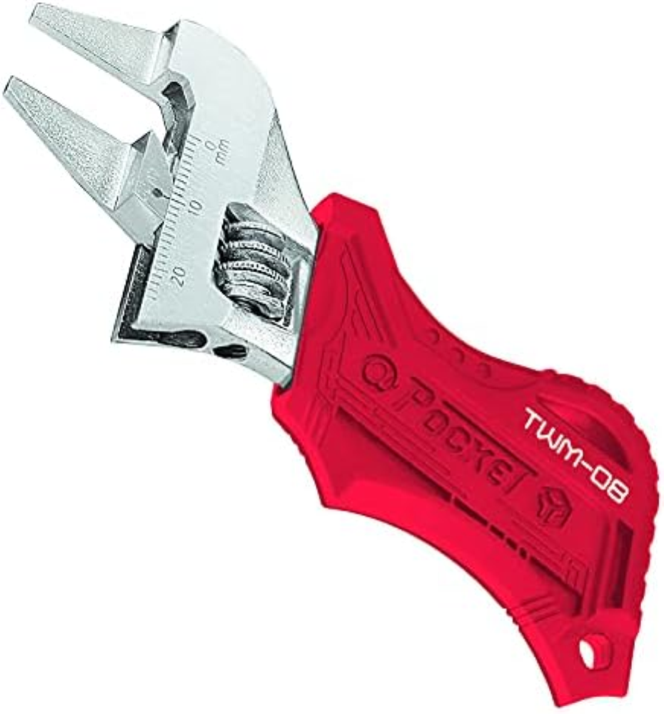 ENGINEER stubby adjustable spanner with ultra slim jaws (just 2mm thick) small,