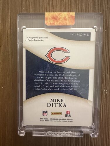 Panini Immaculate Collection Mike Ditka Moments 2020 automático/15 #MO-MD - Imagen 2 de 2
