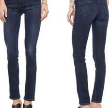 Goldsign misfit straight leg jeans in dark wash size 24 NWT made in USA