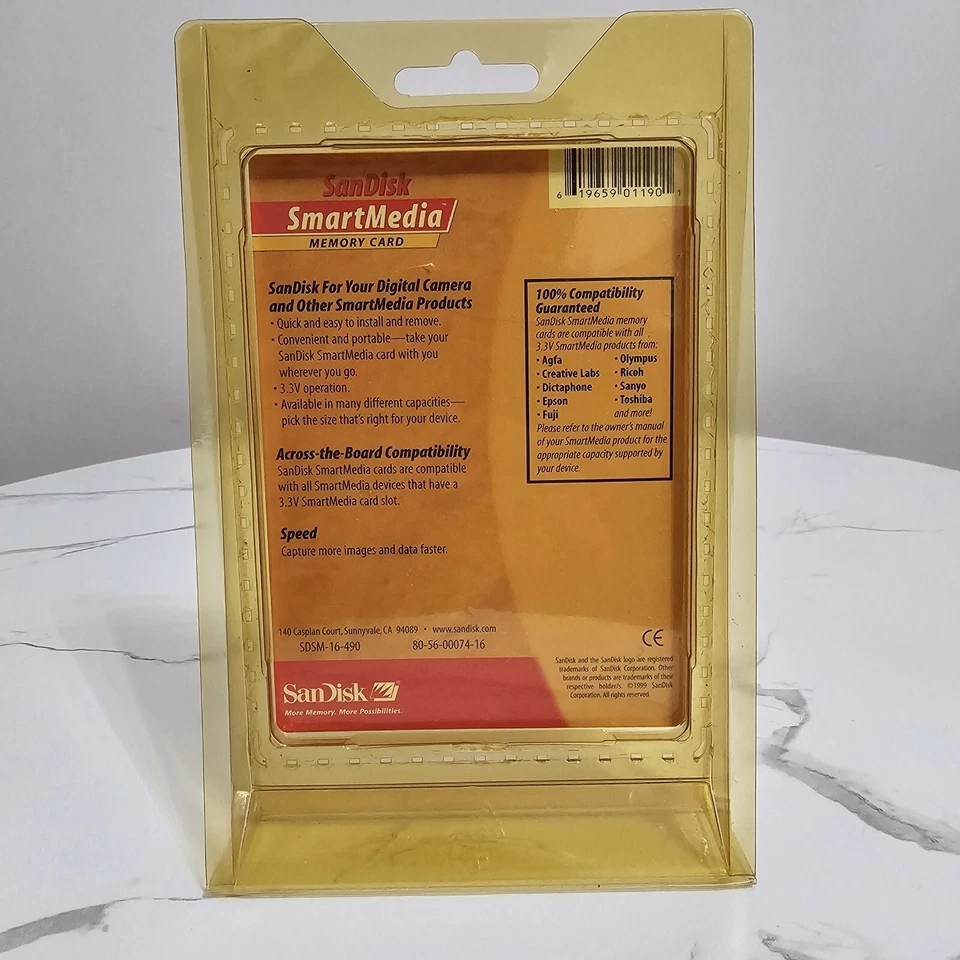 SanDisk 16 MB SmartMedia Memory Card SDSM-16-490 16 MB - Image 2 of 3