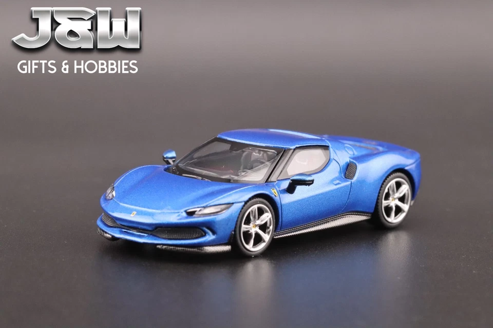 BBR Models Ferrari 296 GTB Blu Corsa 1/64 - Image 3 of 4