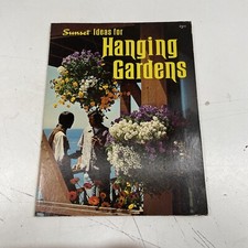 ORIGINAL VINTAGE RETRO Book 1976 Hanging Gardens Picture Flower Plant Sunset Art
