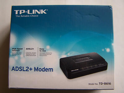 TP-Link - ADSL2+ Modem - TD 8616 - 24Mbps High Speed Internet***OVP***wie NEU***