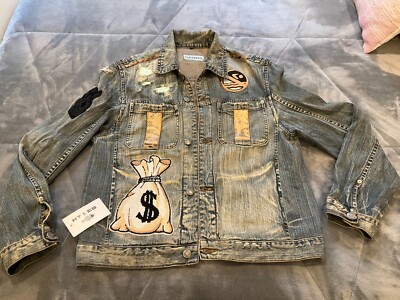 Amazing Upcycled Patchwork Jacket HT & CO Raw Denim Clothing Boutique Clockhouse