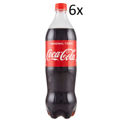 6x Cola-Cola Original Italienisch kohlensäurehaltiges Getränk PET 1Lt Softdrink