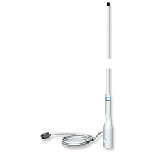 Shakespeare 4351 39" 3ft AM/FM Stereo Boat Radio Antenna White with RG62 Cable