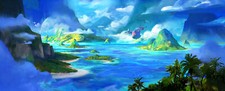 Landscape gavin odonnell art illustration environment Custom Gaming Mat Desk