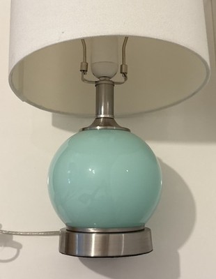 17'' hohe moderne Glas Aqua-Kugel blau Tischlampe