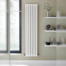 Image of Lux Heat Oval White Vertical Radiator