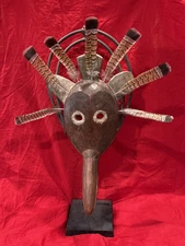 Vintage Alaskan Native Yupik  Kuskokwim Delta Mask
