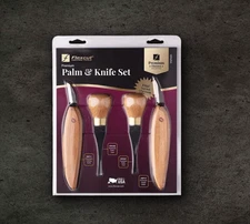 Flexcut Cutting & Detail Knives Palm Tools Tool Roll Cherry Wood Handle USA MADE