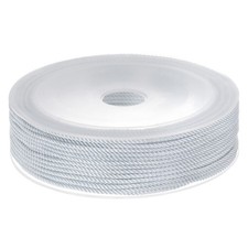 Twisted Nylon Twine Thread 1.5mm 20M/65 Feet Braided Nylon String, Light Grey