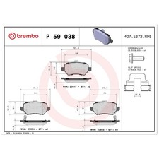 Brembo Bremsbelag-Satz Bremsklötze hinten 93193613 1605233 583021PA30 | 777931