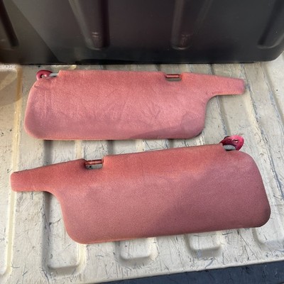 1988-1991 Toyota Corolla AE92 Sunvisors Set Of 2 OEM red Sun Visors