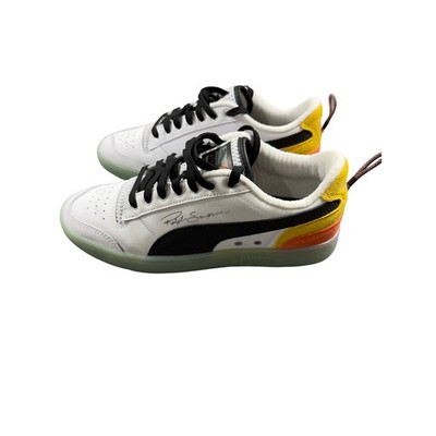 Puma Ralph Sampson Lo White Black Yellow Orange Sneakers 395850-01 Mens 9