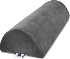 Large Half Moon Knee Pillow for Back Sleepers - Comfort & Support, Grey
