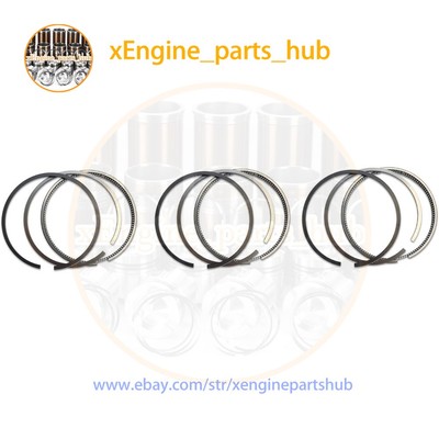 3PCS D950 Piston Rings 15901-21050 For Kubota KH41 KH61 KH61H B7200D B7200E