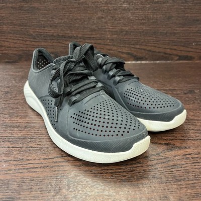 Crocs LiteRide Pacer Unisex Shoes Size W8 Black Comfort Walking Gym Low 205234