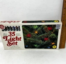 General Electric Merry Midget Assorted Color Bulbs 35 Light Set WORKS
