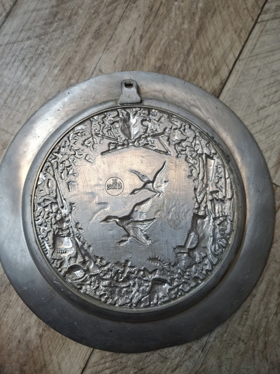 WMF Zinn Teller Vintage Zinnteller Shooting Ducks Motive