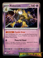 Carta Pokemon rara Alakazam 056/132 Mega Evoluzione Holo