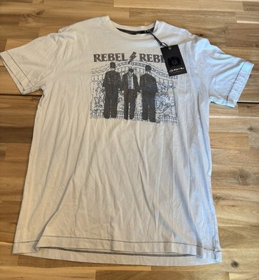 David Bowie by Keanan Duffty Rebel Rebel T-Shirt Size Large New With Tags