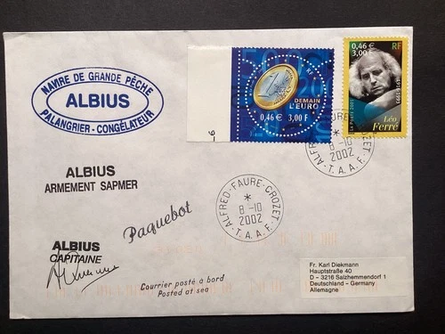 2002 TAAF/FSAT FDC French Antarctic Alfred - Faure - Crozet 8/10/2002